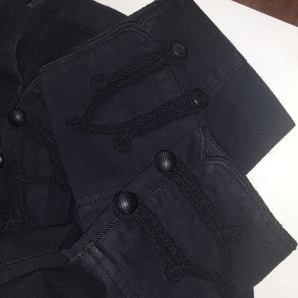 Tripp NYC Military Style Jacket Black Women's Large Buttons Goth Punk Rave Y2k - Picture 12 of 12